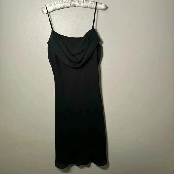 Vintage JUMP drapey black dress 9/10 - Picture 3 of 6